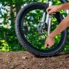 Mini Bike Pump Portable Bicycle Tire Inflator Ball Air Pump w/ Mount Frame For Mountain Road Bike