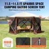 Pop Up Gazebo Tent, Pop-Up Screen Tent 6 Sided Canopy Sun Shelter with 6 Removable Privacy Wind Cloths & Mesh Windows