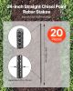 Rebar Stakes, 24-Inch, Heavy-Duty 0.47 in Diameter, Straight Galvanized Steel Ground Anchors with Chisel Point End & Rust-Resistant Coating