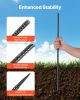 Rebar Stakes, 24-Inch, Heavy-Duty 0.47 in Diameter, Straight Galvanized Steel Ground Anchors with Chisel Point End & Rust-Resistant Coating