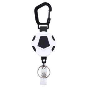 Telescopic Resilience Steel Wire Rope Metal Anti-theft Buckle (Color: White & Black, Type: Anti-theft Buckle)